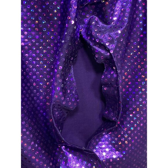 Mermaid Merman Purple Sparkle 3 Piece Adult L XL Costume Drama Dept As Is - Picture 11 of 16